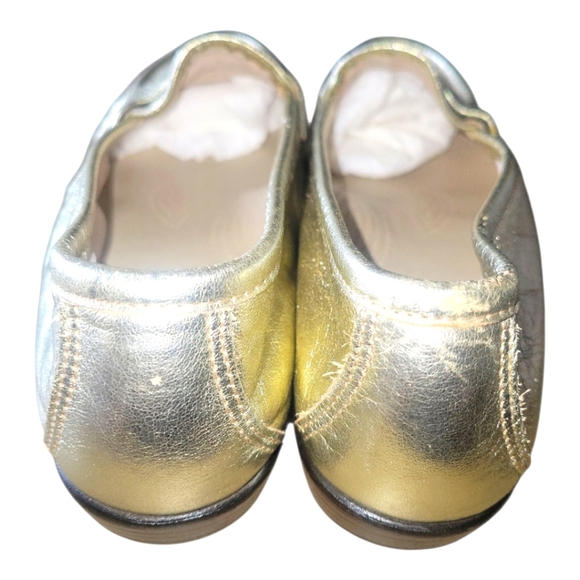 SAS Women's Metallic Gold Leather Loafers Sz 9 1/2 W - Picture 4 of 12